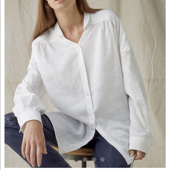 Belstaff Maeve Linen Shirt White by Belstaff - Picture 2 of 9